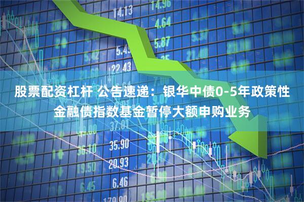 股票配资杠杆 公告速递：银华中债0-5年政策性金融债指数基金暂停大额申购业务